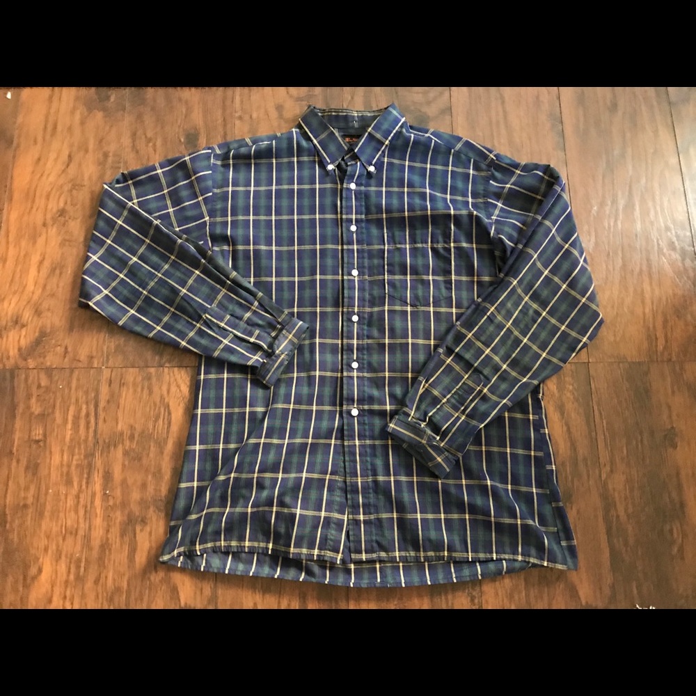 Vintage blue plaid Ben Sherman long sleeve shirt
